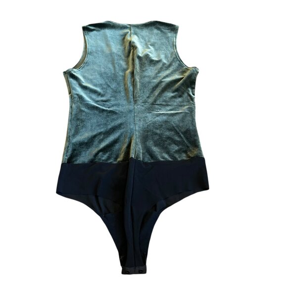 Commando Velvet Thong Bodysuit Shirt Top Blouse V-Neck Layering Size Medium - Picture 6 of 10